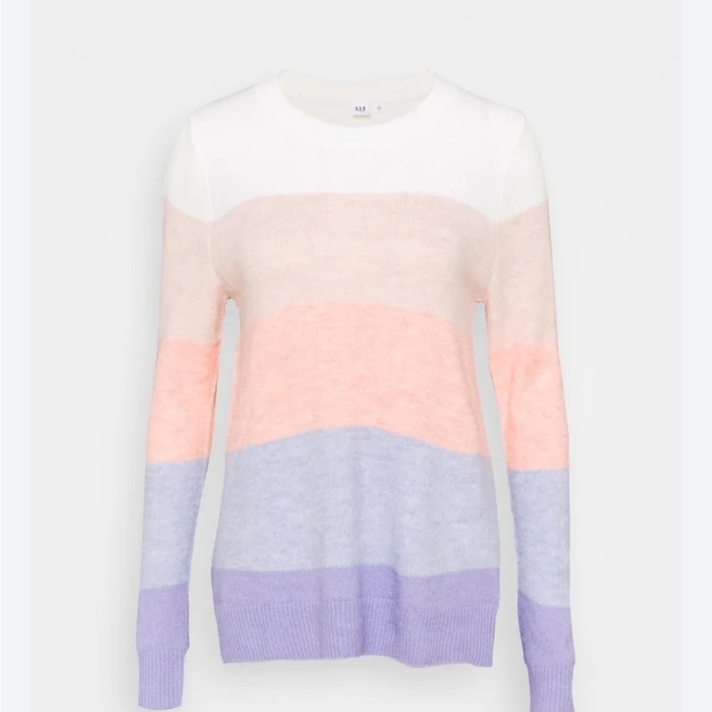 GAP Women's pullover Sweater in Pastel spring colorful Stripes - Picture 1 of 7